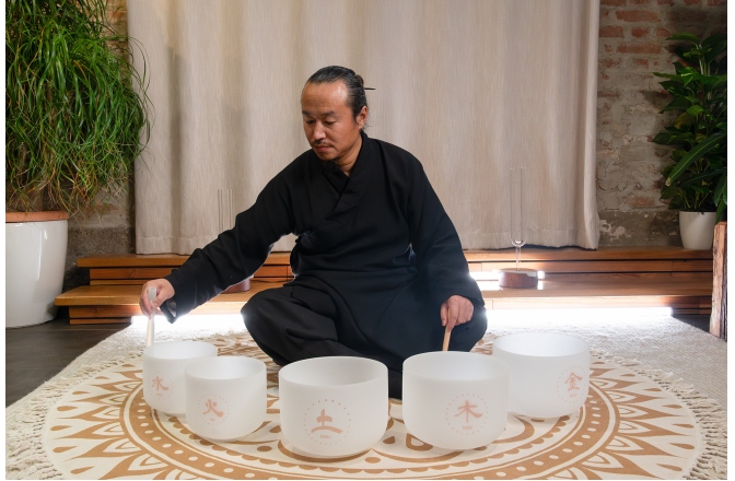 Set boluri sonice Meinl Sonic Energy 5-piece TCM Crystal Singing Bowl Elements Set