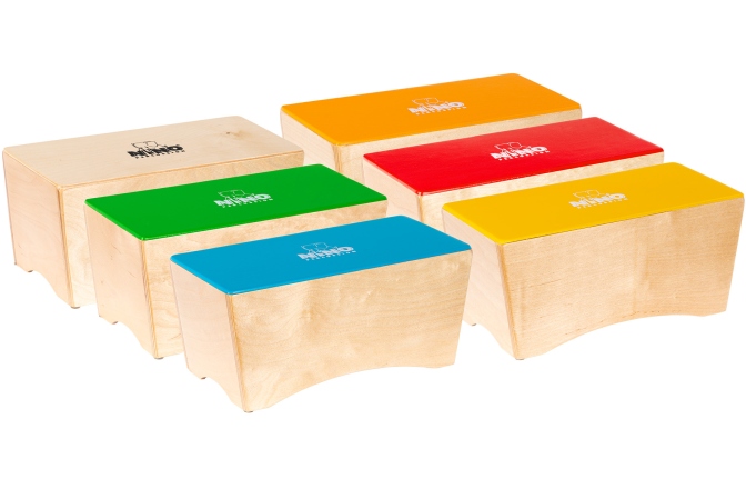 Set Bongo Cajon Nino Percussion Classroom Bongo Cajon Group Rhythm Set - 6 Pcs.
