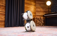Set Bongos Meinl AS Roberto Serrano, REMO Fiberskyn Heads - 7"- 8 1/2" Pearl White