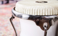 Set Bongos Meinl AS Roberto Serrano, REMO Fiberskyn Heads - 7"- 8 1/2" Pearl White