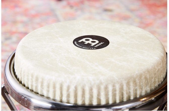 Set Bongos Meinl AS Roberto Serrano, REMO Fiberskyn Heads - 7"- 8 1/2" Pearl White