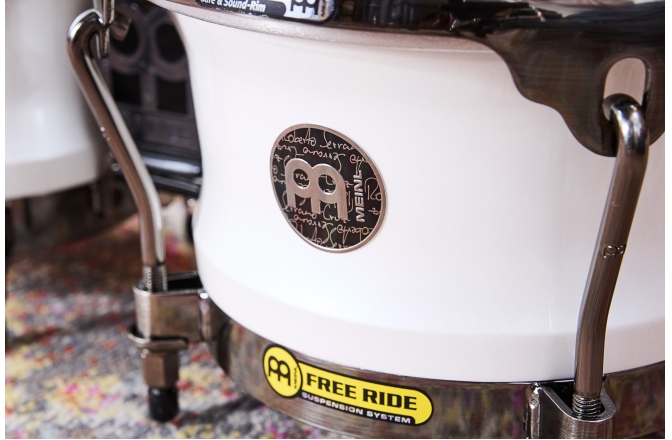 Set Bongos Meinl AS Roberto Serrano, REMO Fiberskyn Heads - 7"- 8 1/2" Pearl White