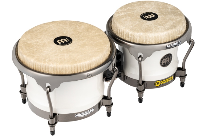 Set Bongos Meinl AS Roberto Serrano, REMO Fiberskyn Heads - 7"- 8 1/2" Pearl White