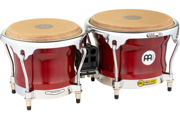 Professional Series Wood Bongo - Cherry Red 7" MACHO &#38; 8 1/2" HEMBRA