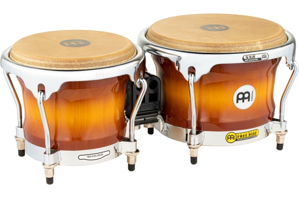 Professional Series Wood Bongo - Gold Amber Sunburst 7" MACHO &#38; 8 1/2" HEMBRA