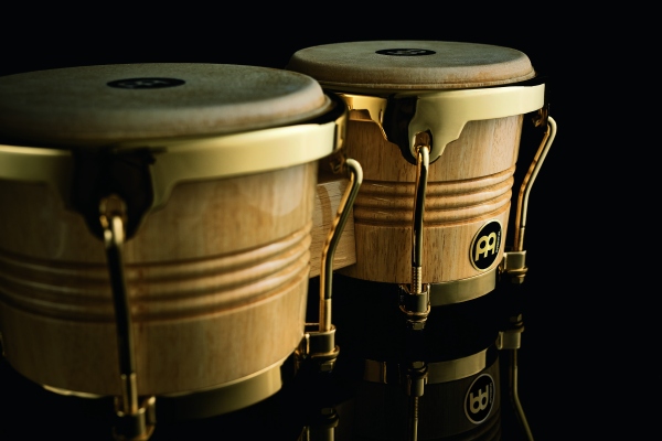 Wood Bongo 6,75" MACHO & 8" HEMBRA - Natural/Gold HW Wood Bongo 6,75" MACHO & 8" HEMBRA - Natural/Gold HW