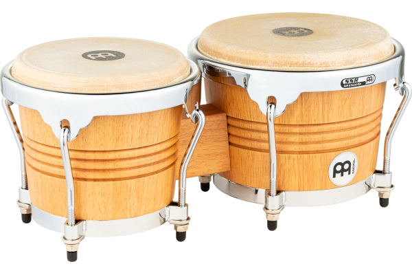 Wood Bongo 6,75" MACHO &#38; 8" HEMBRA - Super Natural/Chrome HW