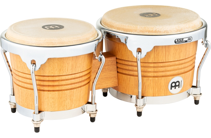 Set bongos Meinl Wood Bongo 6,75" MACHO &#38; 8" HEMBRA - Super Natural/Chrome HW