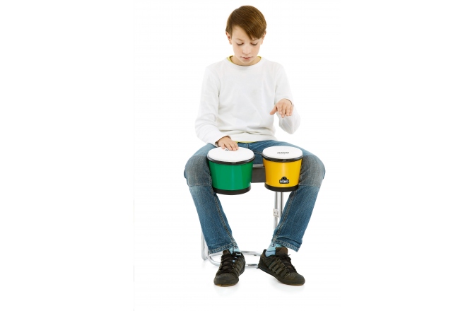 Set Bongos Nino Percussion Bongo ABS 16,51cm (6 1/2'') + 19,05cm (7 1/2'') - Green/Yellow
