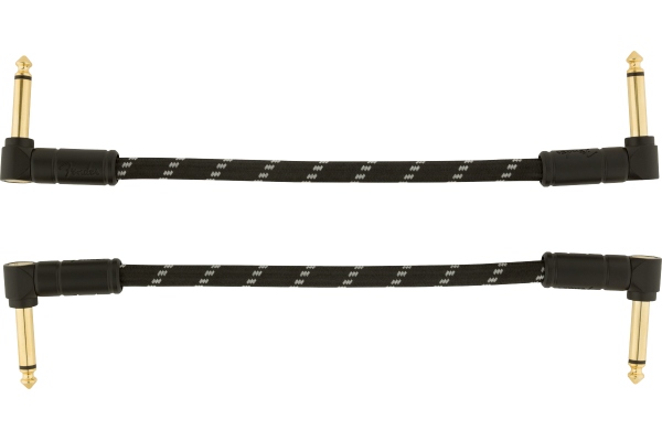 Deluxe Series Patch Cables (2-Pack) Angle/Angle 6" Black Tweed