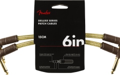 Set Cabluri Patch Fender Deluxe Series Patch Cables (2-Pack) Angle/Angle 6" Tweed