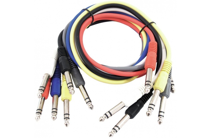 Set cabluri patch Omnitronic Jack cable 6.3 Patchcord stereo 6x0.9m