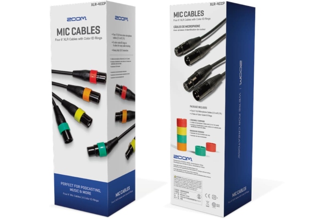 Set Cabluri XLR Colorate Zoom XLR-4C/CP