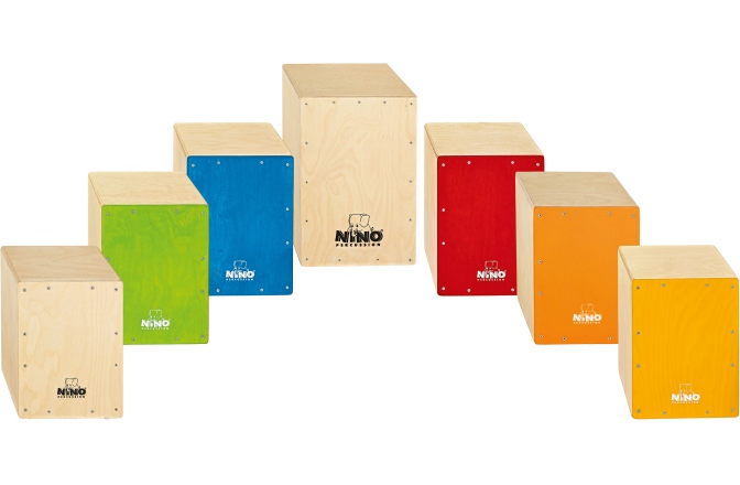Set Cajon-uri Nino Percussion Cajon Group Rhythm Set - 7 Pcs.