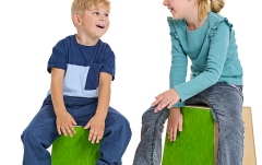 Set cajon-uri Nino Percussion Stackable Classroom Cajon Group Rhythm Set - 7 pcs