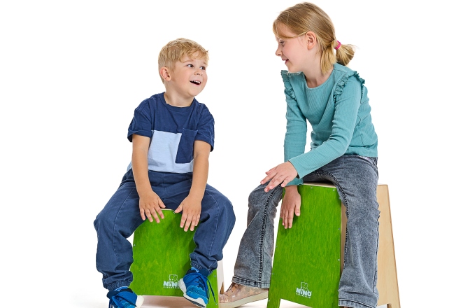 Set cajon-uri Nino Percussion Stackable Classroom Cajon Group Rhythm Set - 7 pcs