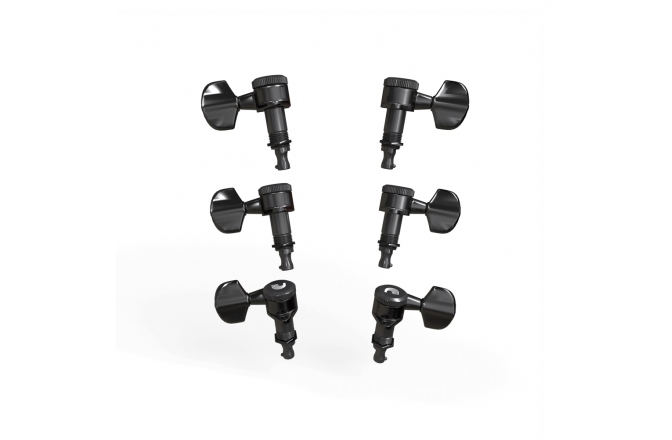 Set Chei de Acordaj cu Blocare Daddario Auto-Trim Locking Tuning Machines 3 Per Side - Black