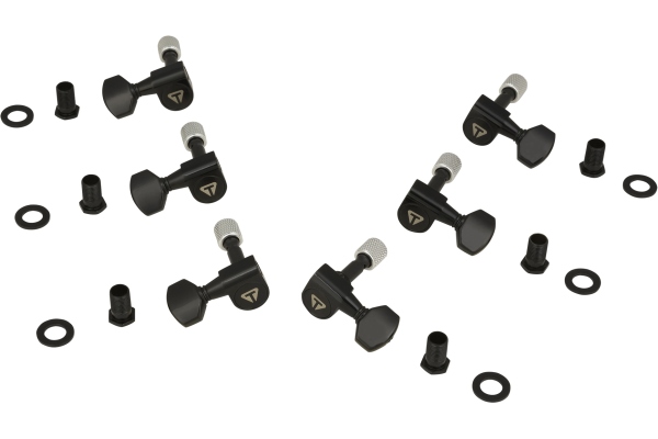 - Guitar Locking Tuner Set, 3+3 - Black - Guitar Locking Tuner Set, 3+3 - Black