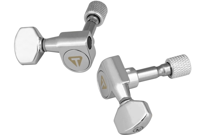 Set Chei de Acordaj Traveler Traveler Guitar  - Guitar Locking Tuner Set, 3+3 - Chrome