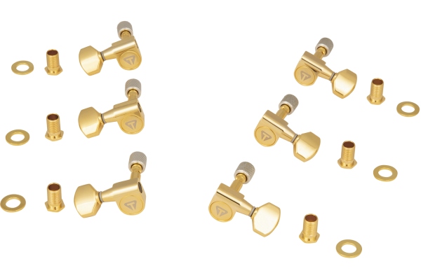 - Guitar Locking Tuner Set, 3+3 - Gold - Guitar Locking Tuner Set, 3+3 - Gold