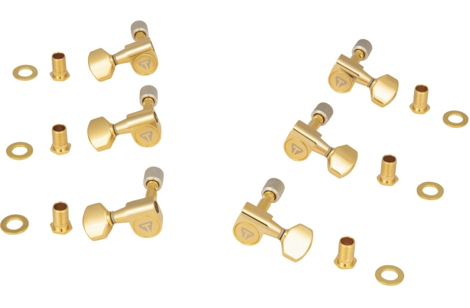 Set Chei de Acordaj Traveler Traveler Guitar  - Guitar Locking Tuner Set, 3+3 - Gold