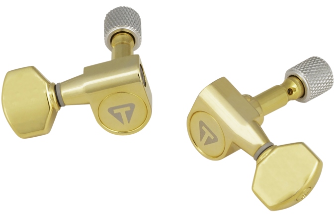Set Chei de Acordaj Traveler Traveler Guitar  - Guitar Locking Tuner Set, 3+3 - Gold