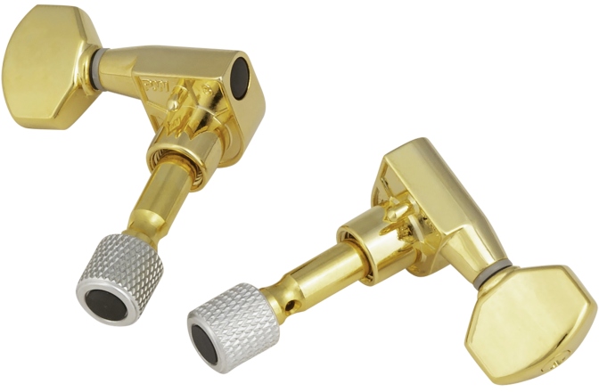 Set Chei de Acordaj Traveler Traveler Guitar  - Guitar Locking Tuner Set, 3+3 - Gold