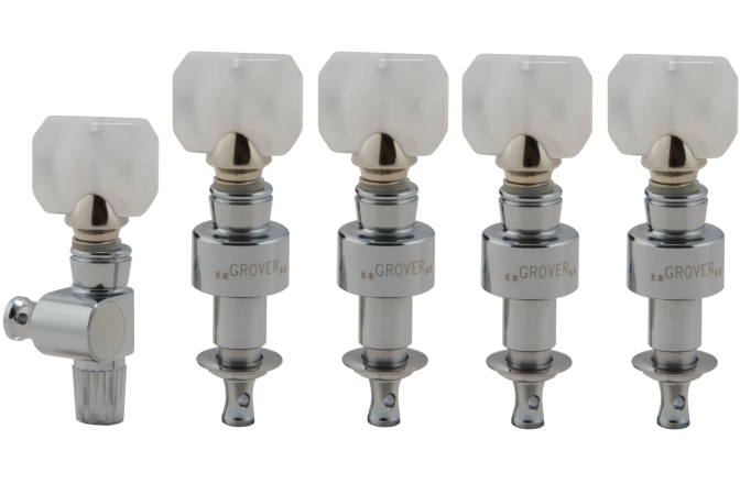 Set cheițe Banjo Grover 122C5 Geared Banjo Pegs Chrome