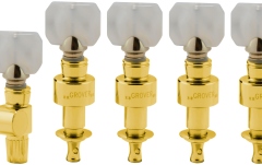 Set cheițe Banjo Grover 122G5 Geared Banjo Pegs Gold