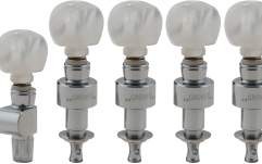 Set cheițe Banjo Grover 124C5 Geared Banjo Pegs Chrome