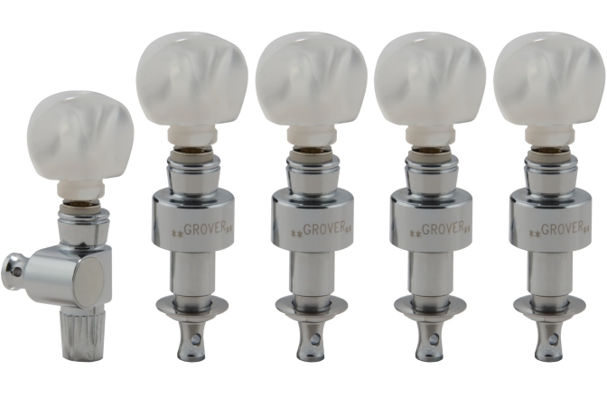 Set cheițe Banjo Grover 124C5 Geared Banjo Pegs Chrome