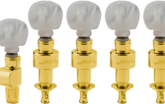 Set cheițe Banjo Grover 124G5 Geared Banjo Pegs Gold