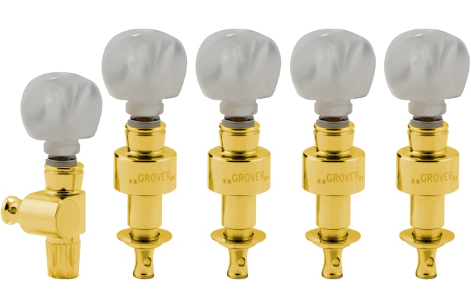 Set cheițe Banjo Grover 124G5 Geared Banjo Pegs Gold