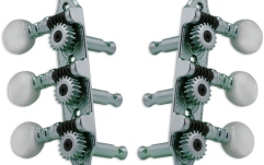Set cheițe chitară acustică Grover  608C Sta-Tite Mini Pegs Set 3 + 3 - Chrome