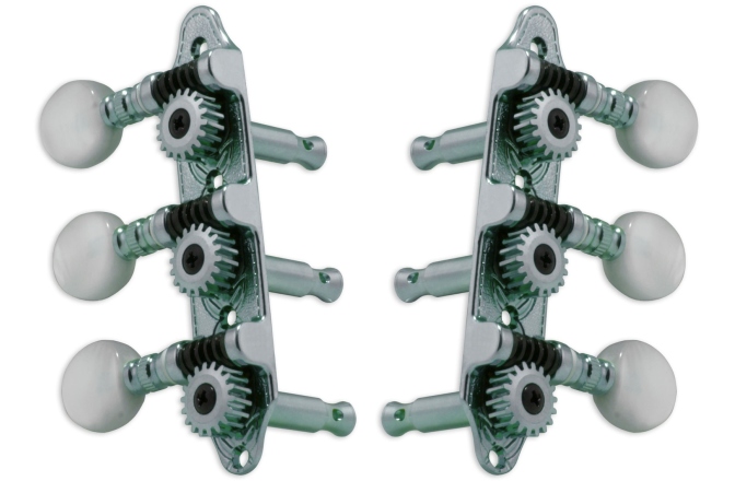 Set cheițe chitară acustică Grover  608C Sta-Tite Mini Pegs Set 3 + 3 - Chrome