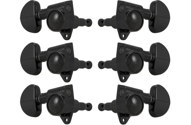 Set cheițe chitară Grover  102-18BC Original Rotomatics 3 + 3 Black Chrome