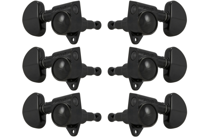 Set cheițe chitară Grover 102BC Original Rotomatics 3 + 3 Black Chrome