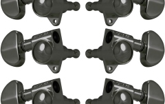 Set cheițe chitară Grover 102BN Original Rotomatics 3 + 3 Black Nickel