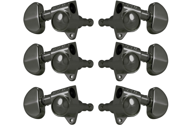 Set cheițe chitară Grover 102BN Original Rotomatics 3 + 3 Black Nickel