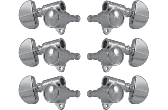 Set cheițe chitară Grover 102CV Original 'Milk Bottle' Style Rotomatics 3 + 3 Chrome