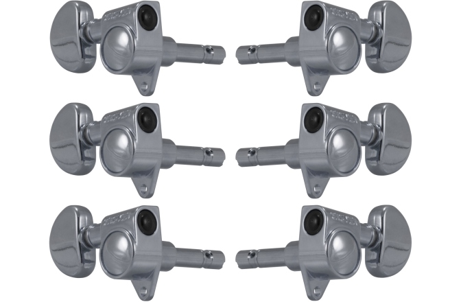 Set cheițe chitară Grover 106C Original Locking Rotomatics 3 + 3 Chrome
