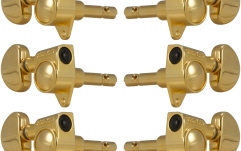 Set cheițe chitară Grover 106G Original Locking Rotomatics 3 + 3 Gold