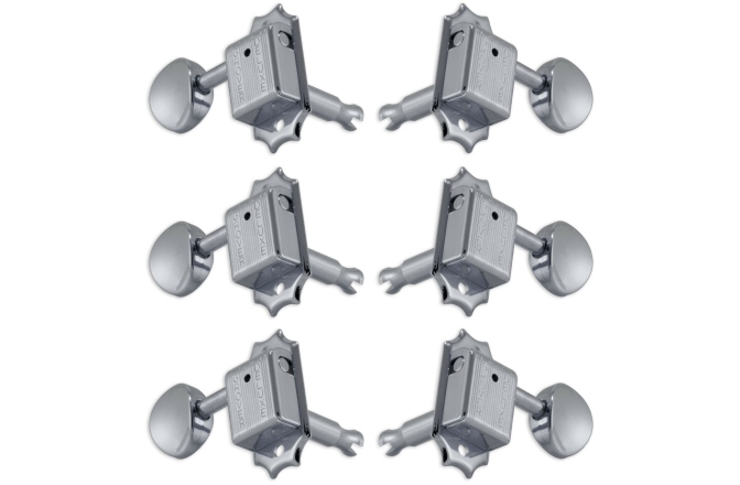 Set cheițe chitară Grover 133C Deluxe Guitar Machines 3 + 3 Chrome