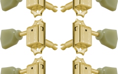 Set cheițe chitară Grover 133GK Deluxe Guitar Machines 3 + 3 - Gold