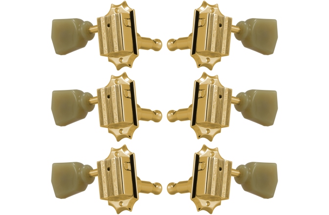 Set cheițe chitară Grover 135G Vintage Guitar Machines 3 + 3 Gold