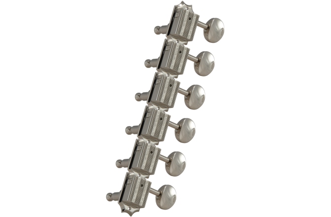 Set cheițe chitară Grover 136N6 Vintage Deluxe 6-in-Line Left Side Nickel