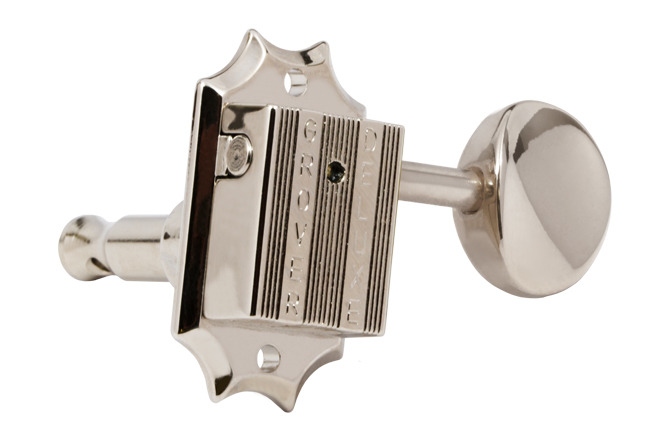 Set cheițe chitară Grover 136N6 Vintage Deluxe 6-in-Line Left Side Nickel