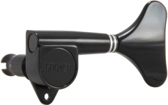 Set cheițe chitară Grover 144BC4 Mini Bass 4-in-Line Left Side Black Chrome