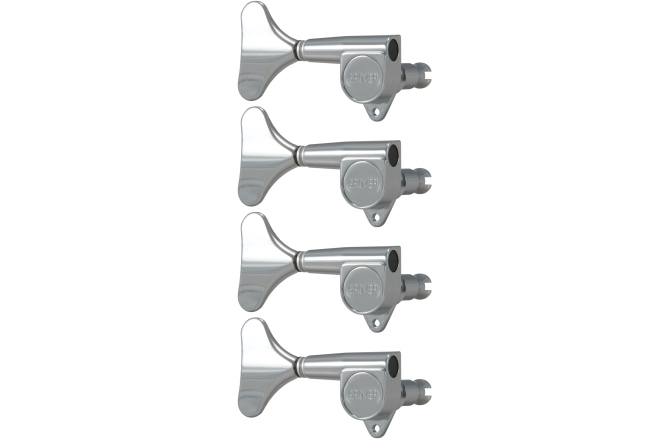 Set cheițe chitară Grover 144CL4 Mini Bass 4-in-Line LH Right Side Chrome