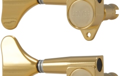 Set cheițe chitară Grover 144GL4 Mini Bass 4-in-Line LH Right Side Gold